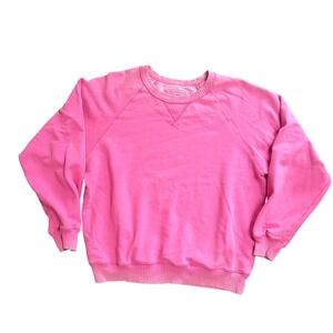 American Eagle Seriously Lived-In Pink Raglan Crewneck Sweatshirt Medium